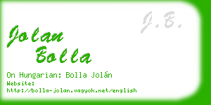 jolan bolla business card